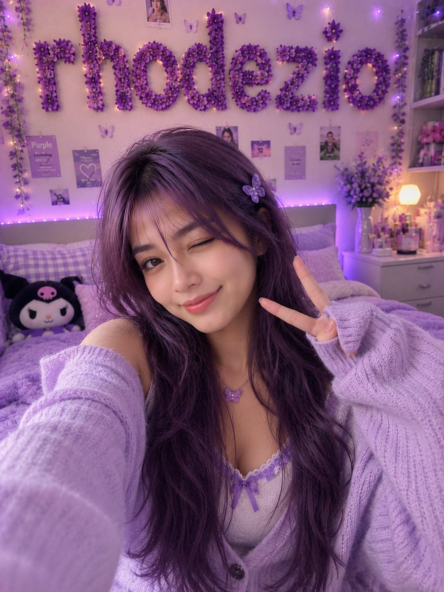 Social Media Post - Authentic Lavender Aesthetic Selfie - Image 2