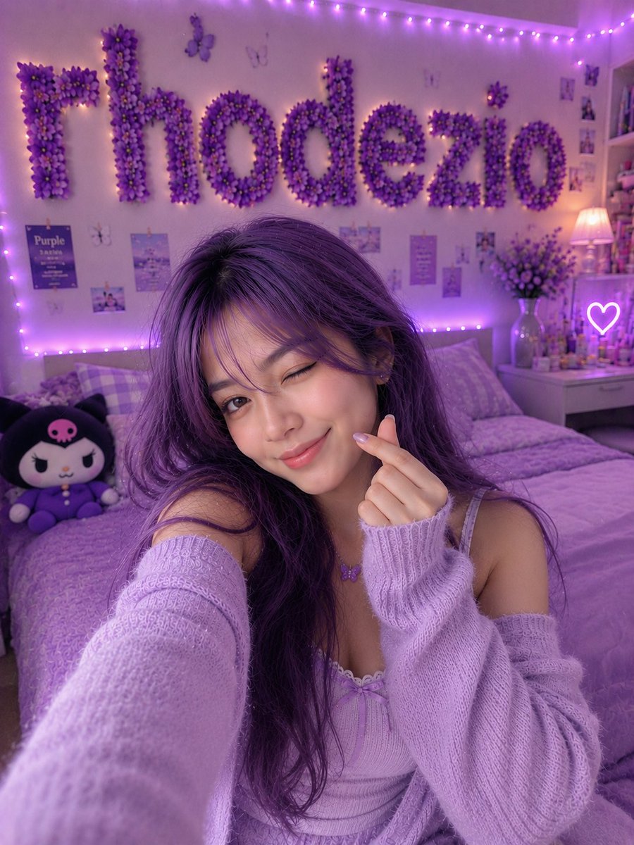 Social Media Post - Authentic Lavender Aesthetic Selfie - Image 4