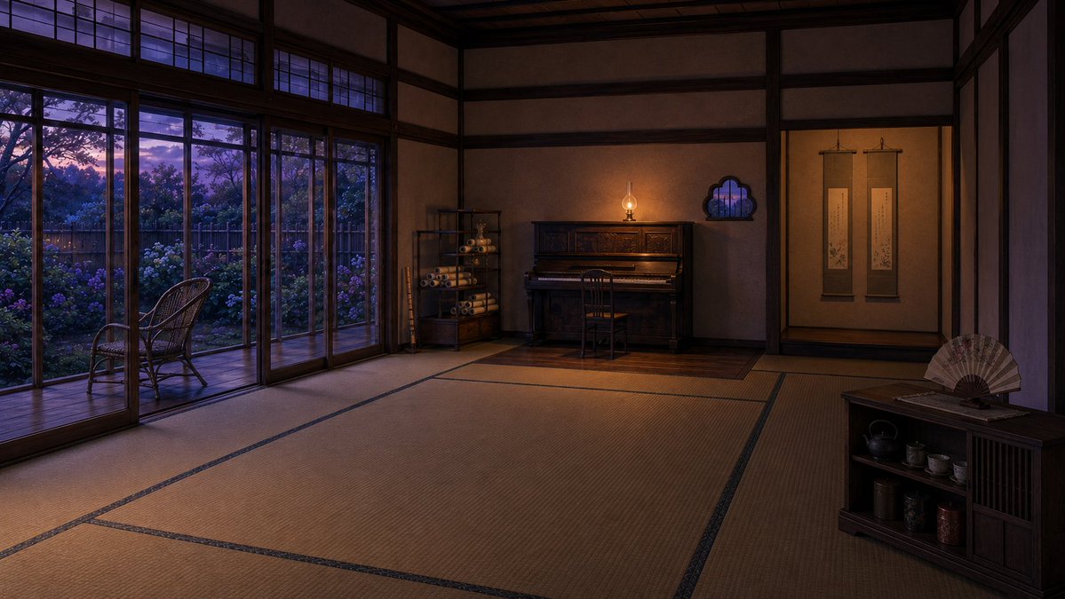 Twilight Japanese Ryokan Parlor