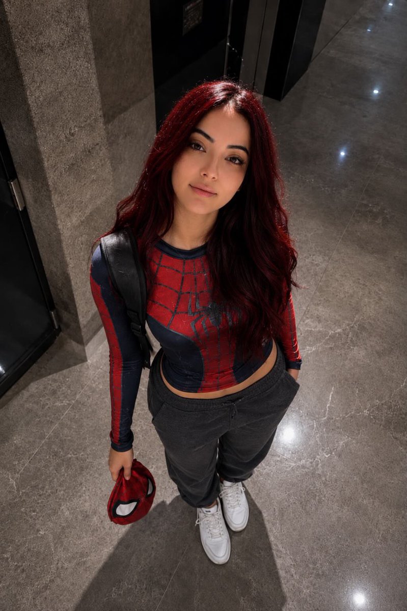 Overhead Spider-Man Costume Portrait