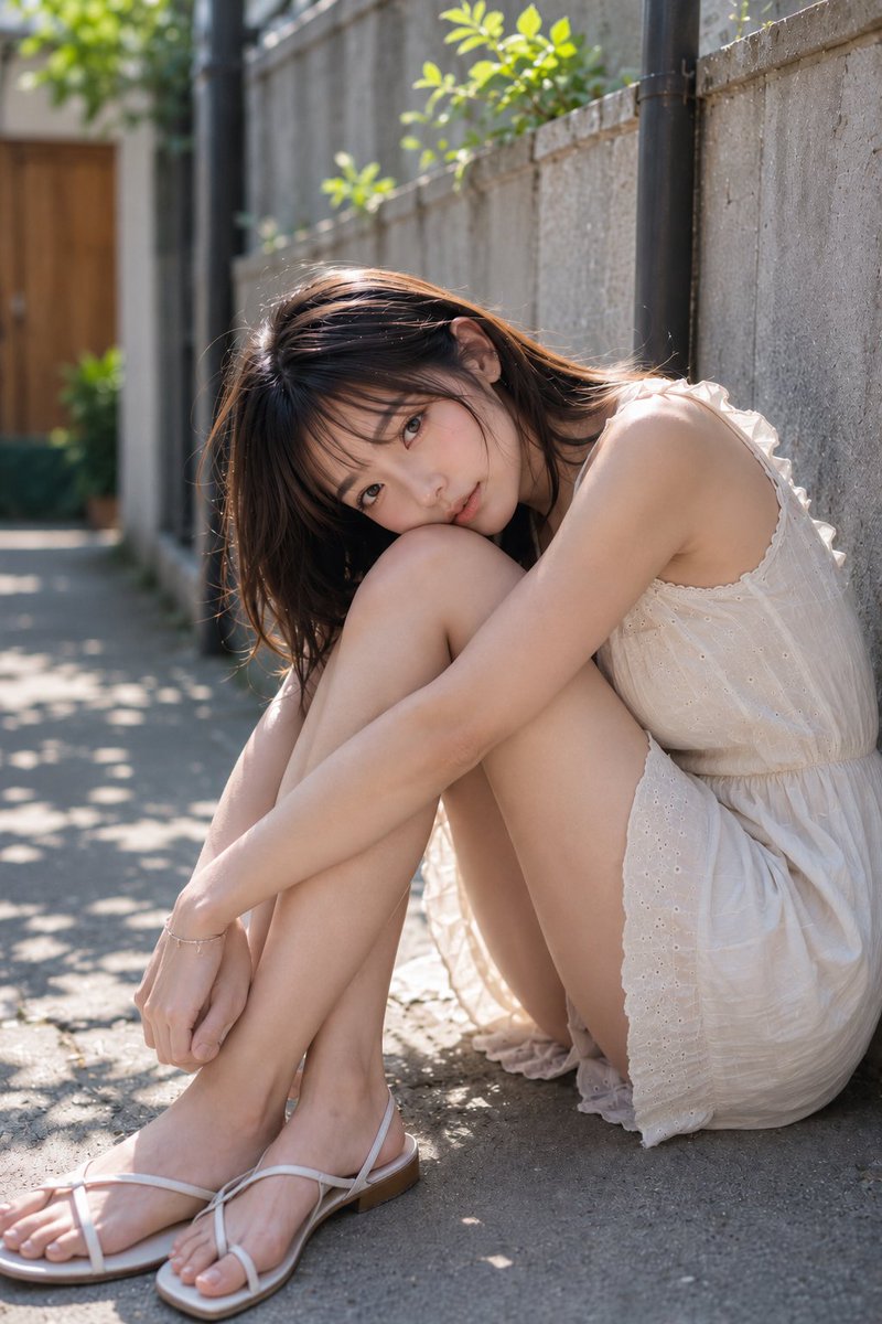 Summer Sunlight and Alleyway Portrait