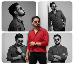 Modern Editorial Fashion Collage AI image template preview