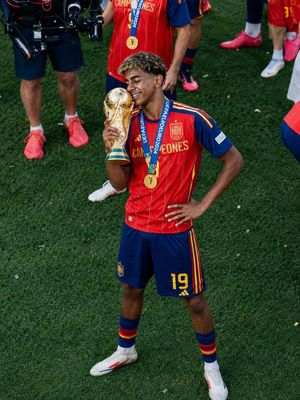 Football Player Championship Victory Celebration AI image template preview