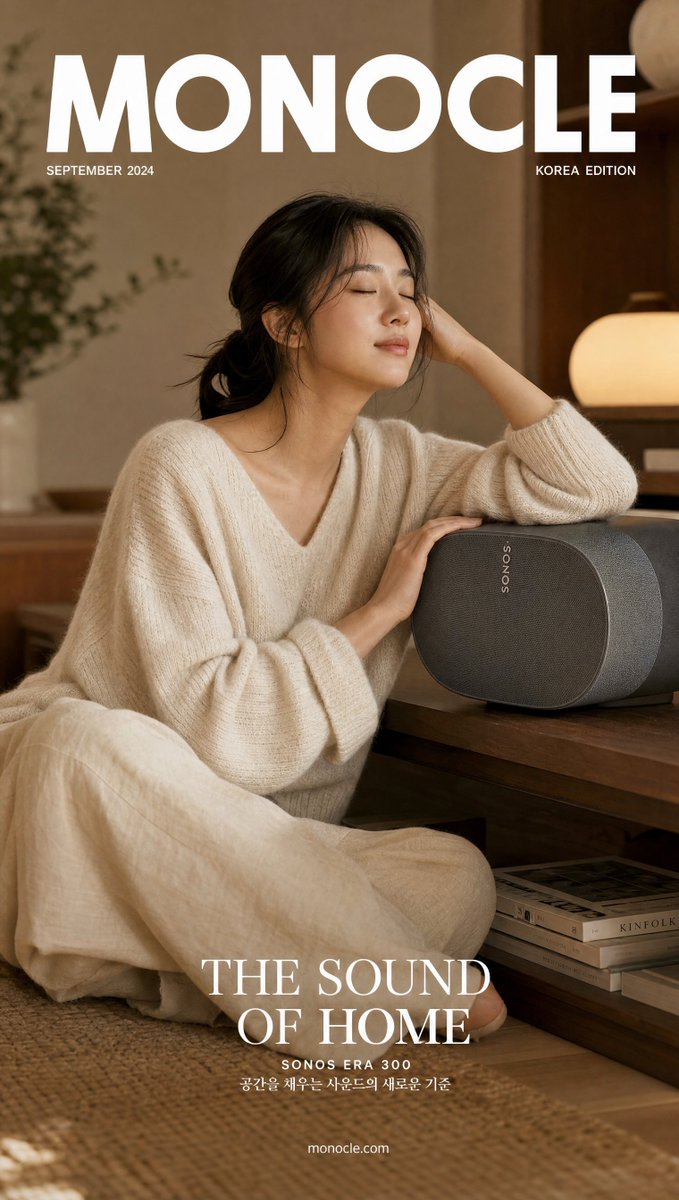 Editorial Magazine Cover with Korean Woman