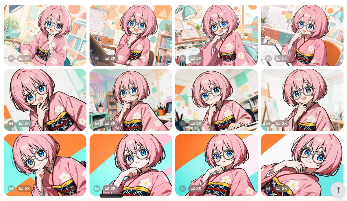 Anime Girl Generation Grid