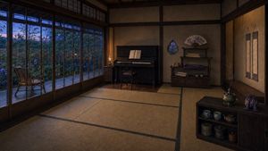 Wide Anime Japanese Room Extension AI image template preview