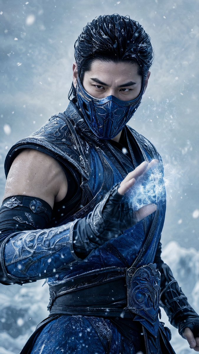 Cinematic Ice Ninja Portrait