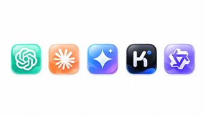 Glossy AI Logo Redesign Row AI image template preview