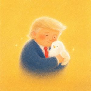 Soft Storybook Bunny Hug Avatar AI image template preview