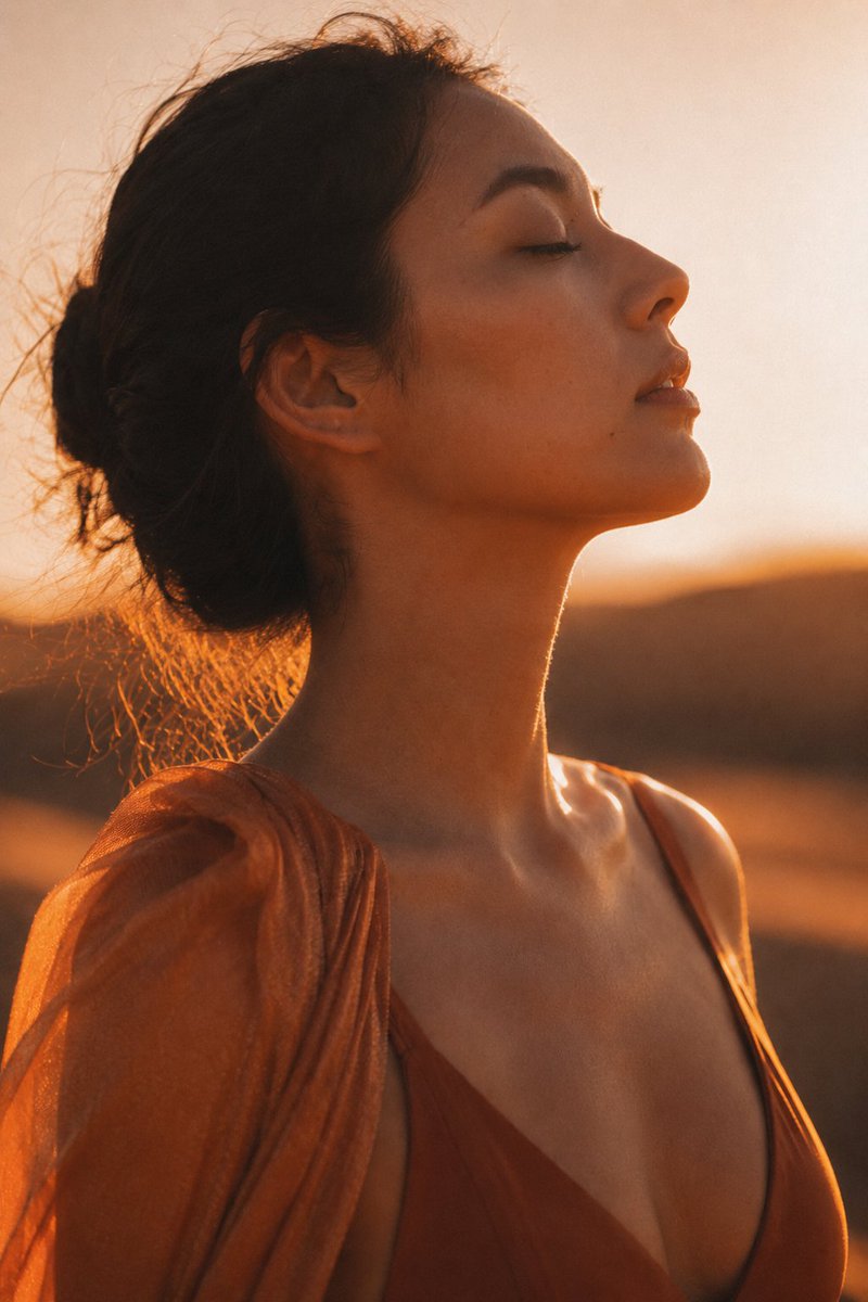 Sunset Desert Portrait example 3