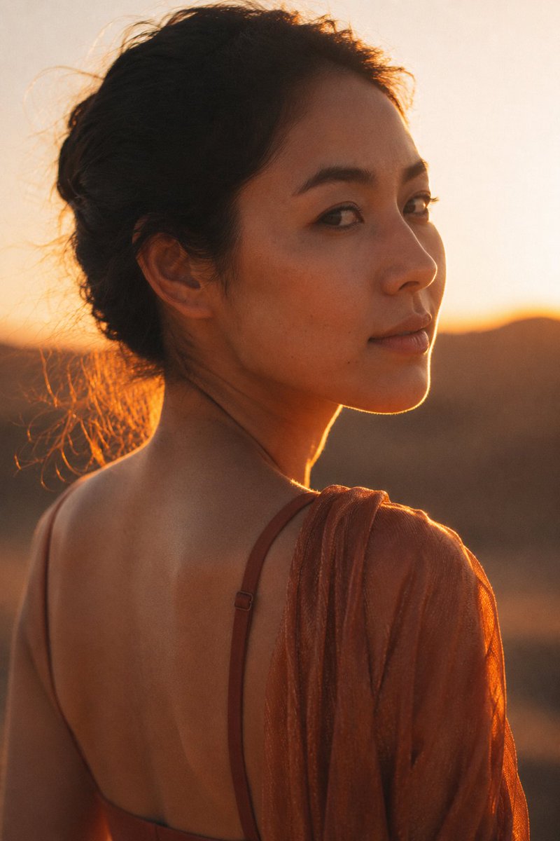 Sunset Desert Portrait example 4