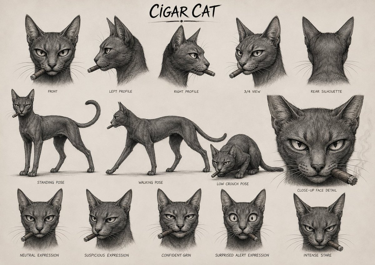 Cigar Cat Character Sheet