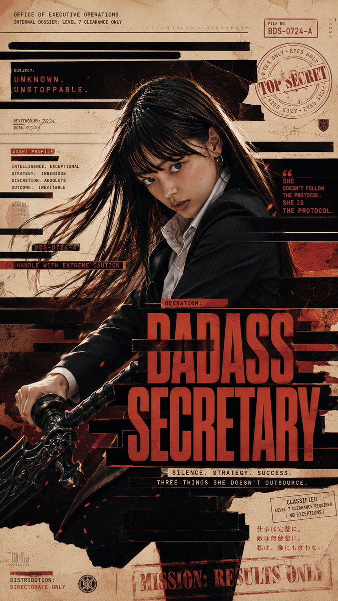 Badass Secretary Dossier Poster