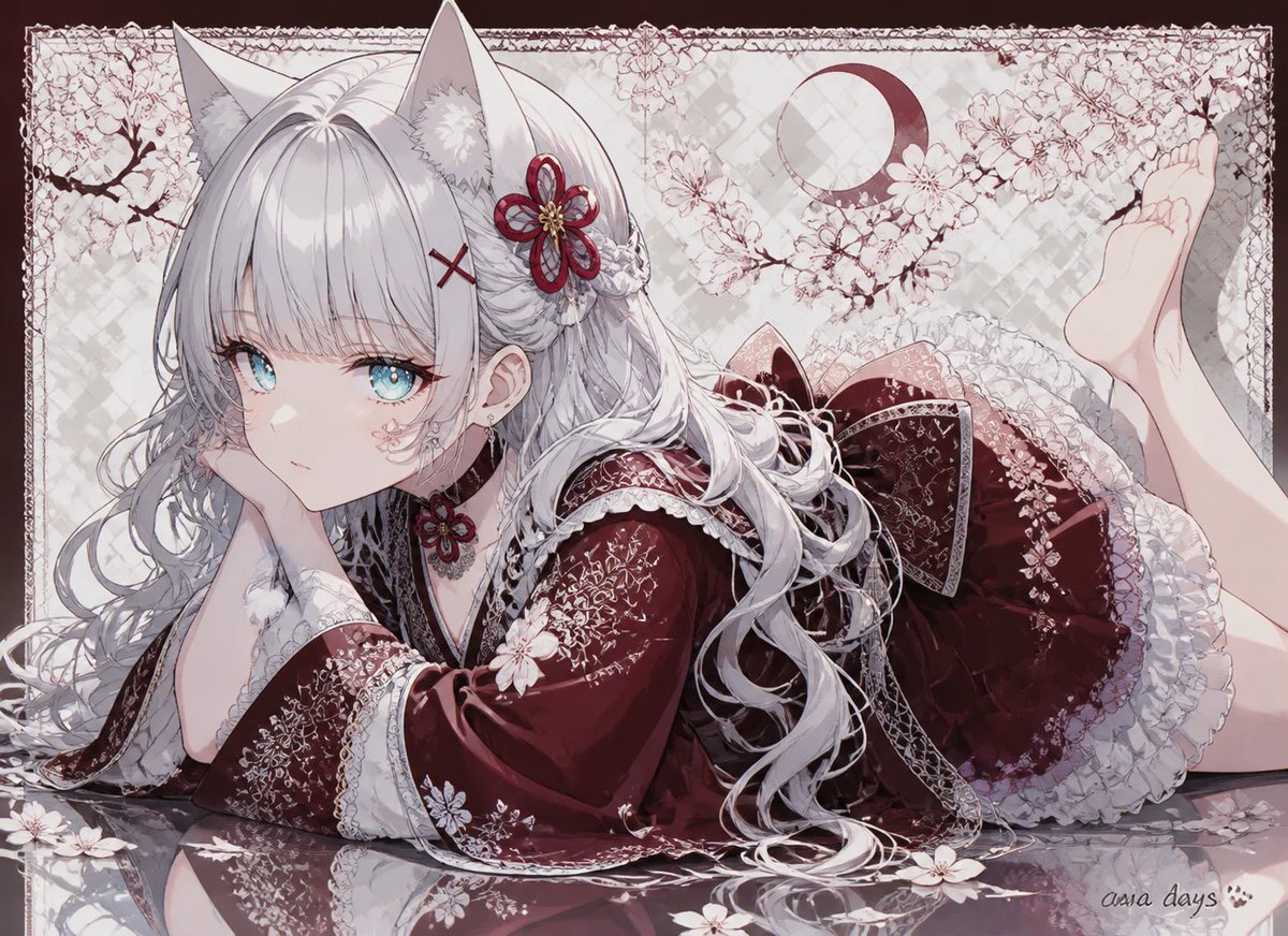Cat-Eared Kimono Girl