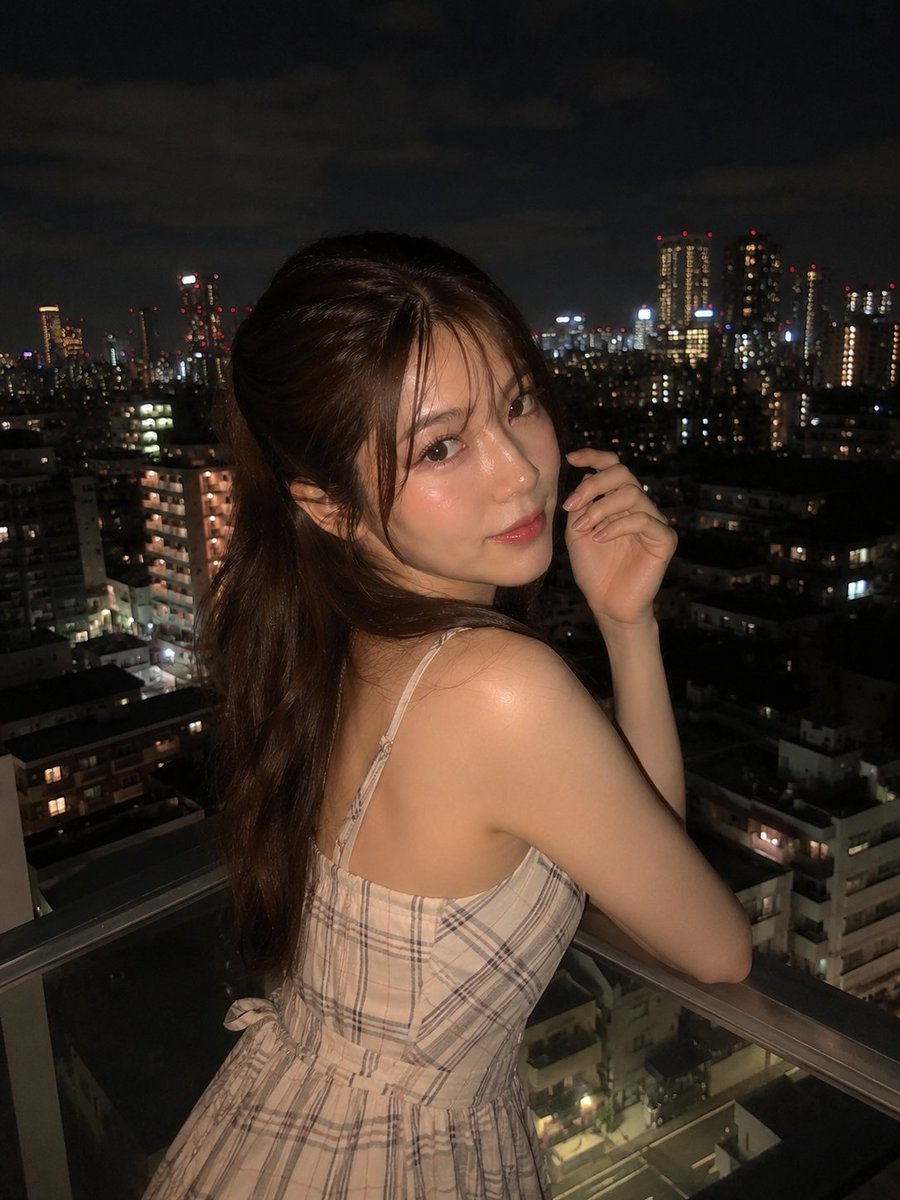 Urban Night Balcony Portrait