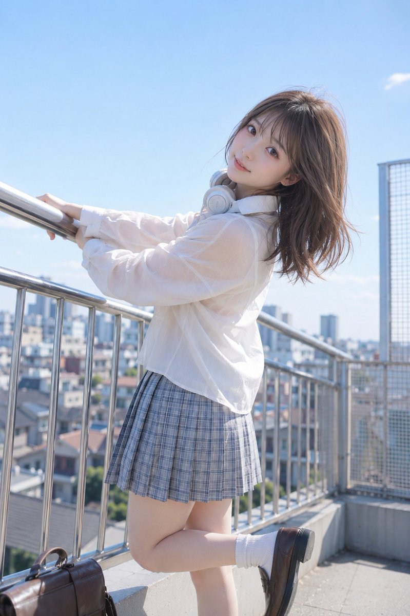 Urban Rooftop Summer Portrait