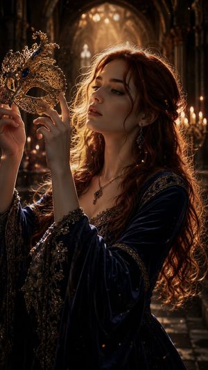 Gothic Cathedral Fantasy Portrait AI image template preview