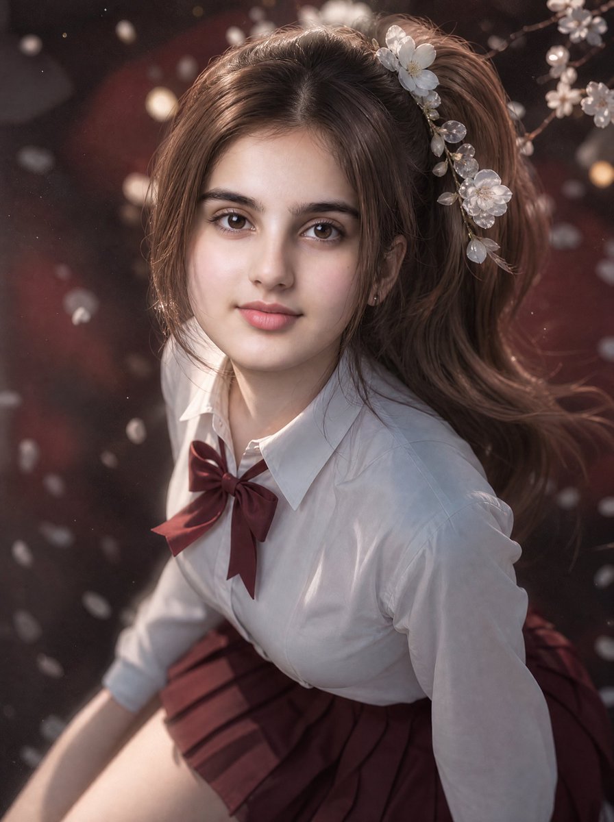 3D Guoman Cherry Blossom Schoolgirl Portrait