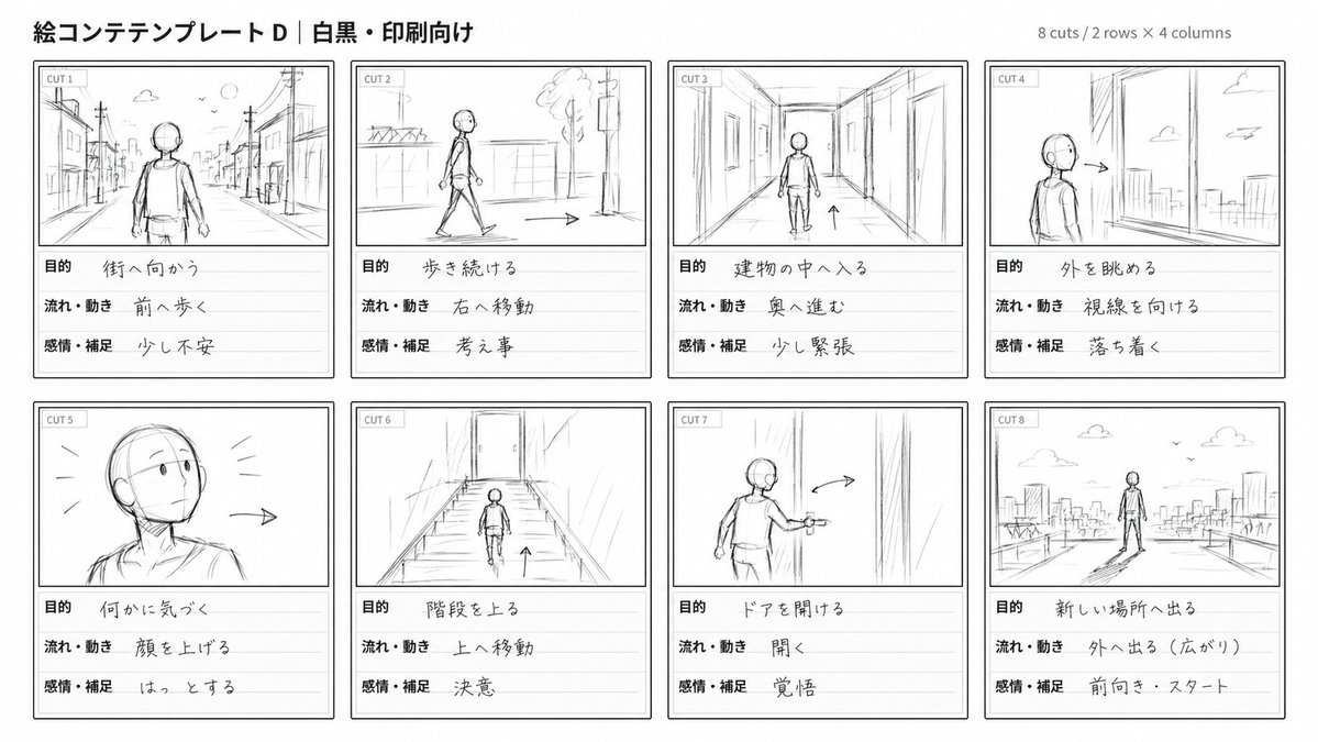 Black and White Rough Storyboard Style