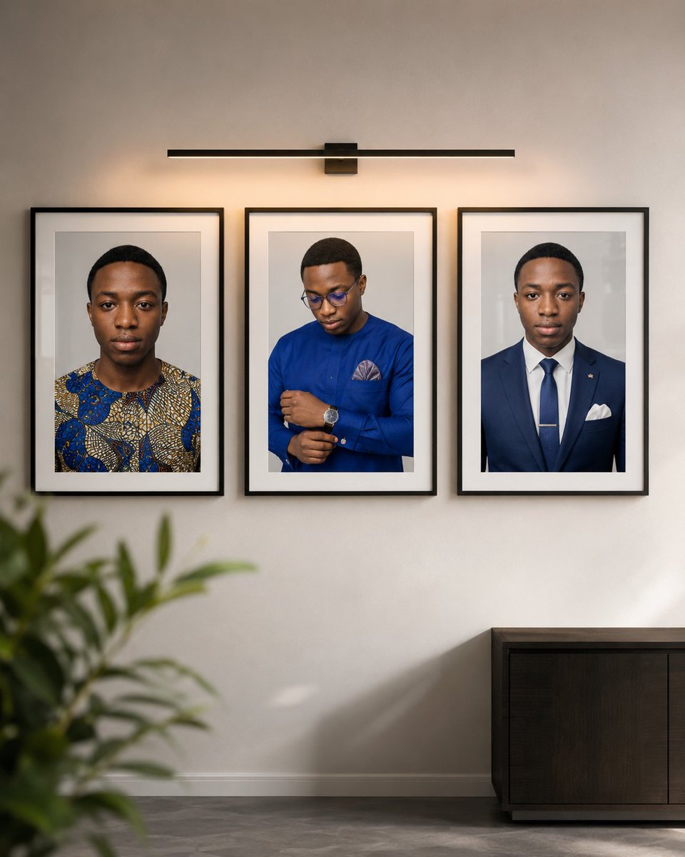 Luxury Three-Portrait Gallery Wall