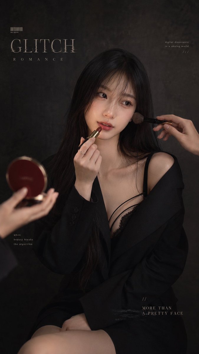 Dark Glitch Romance Beauty Portrait