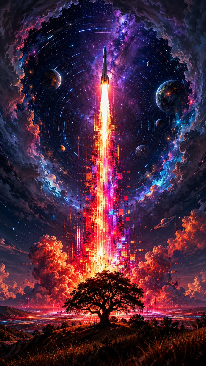 Cosmic Glitch Rocket Launch