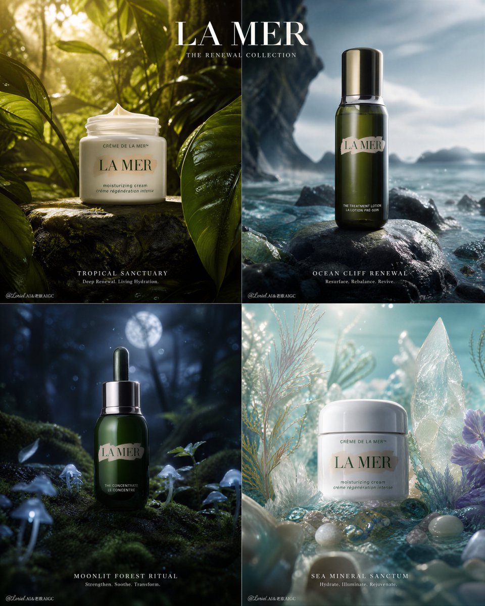 Premium Skincare Campaign Poster Grid