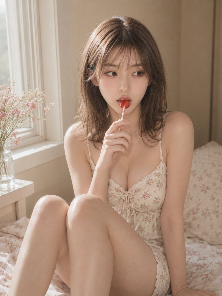 Profile Portrait with Red Candy
