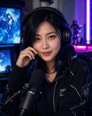 Asian Digital Influencer Portrait AI image template preview