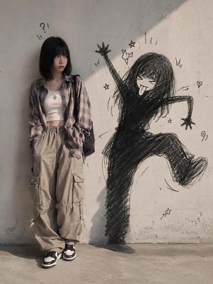 Mischievous Doodle Shadow AI image template preview