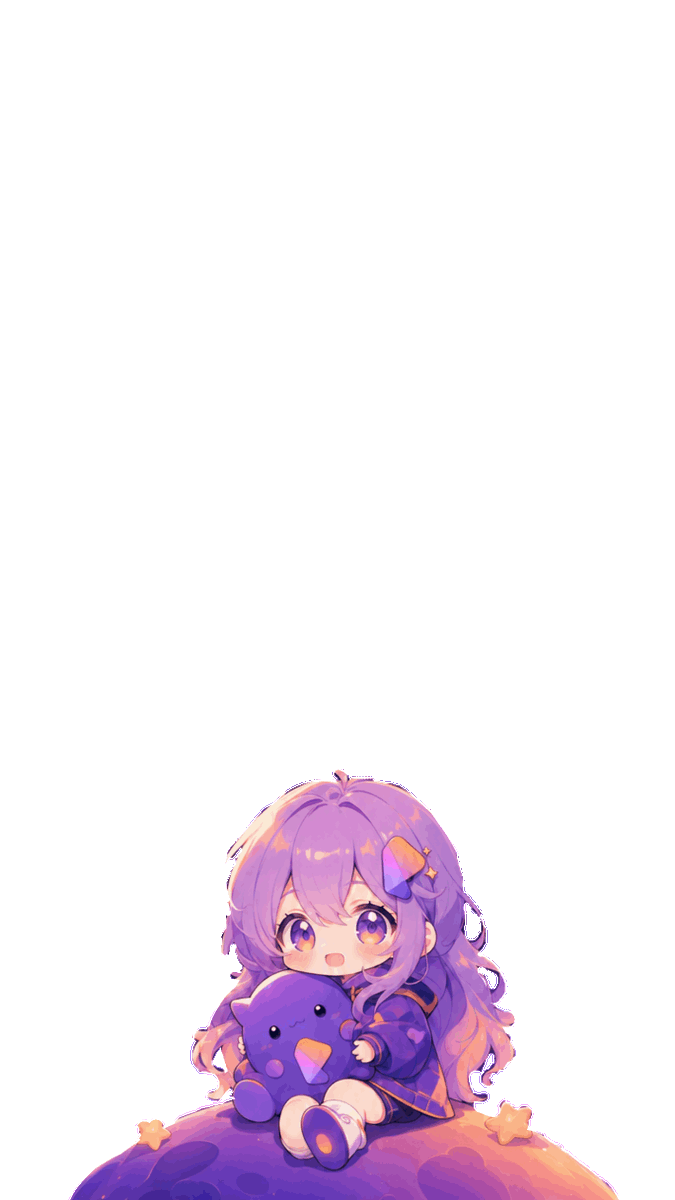 Chibi Purple Space Girl