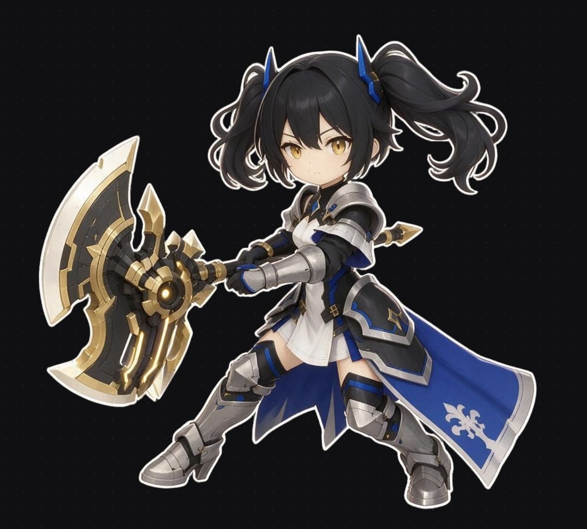 Chibi Fantasy Axe Knight