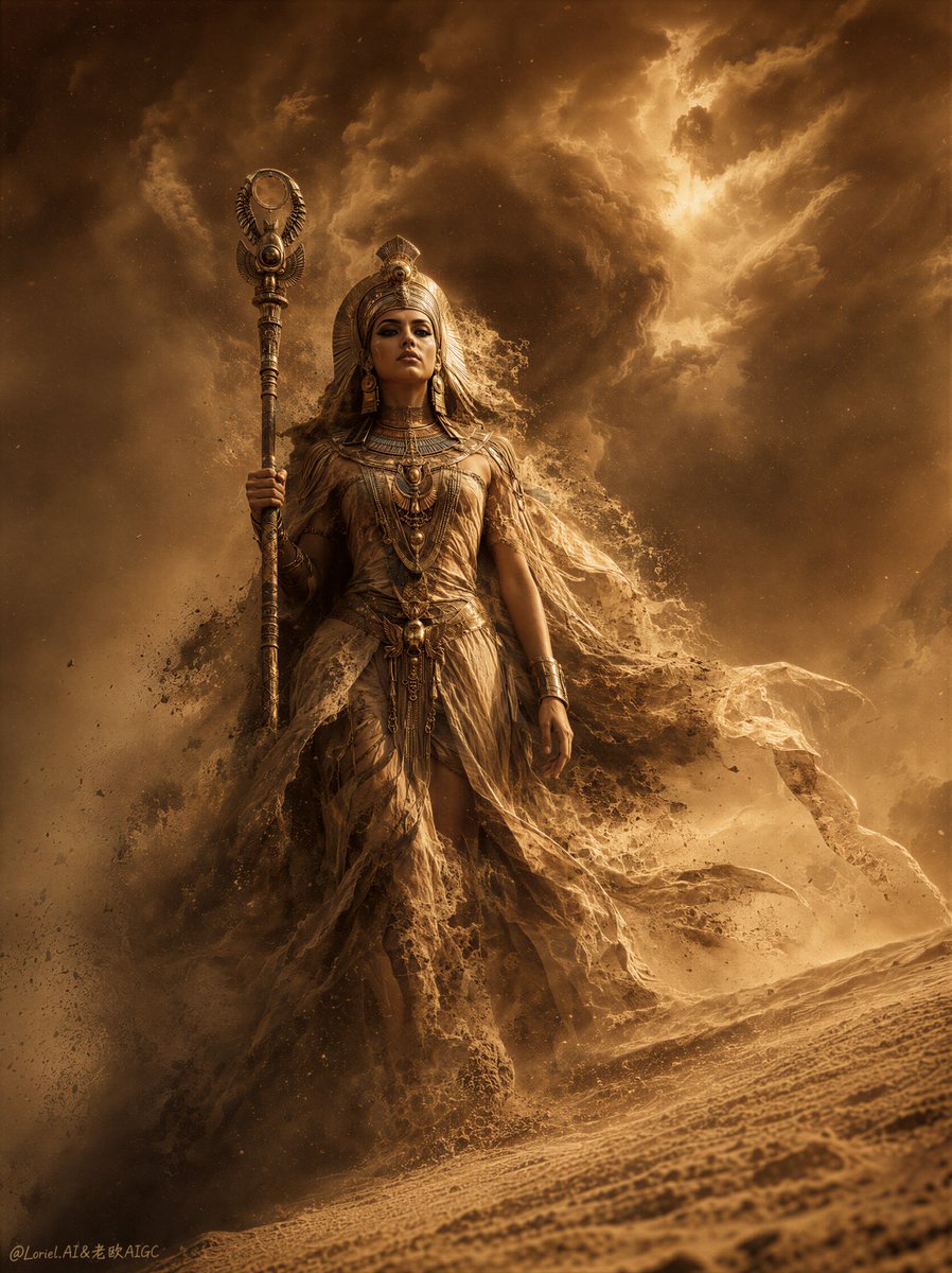 Egyptian Sorceress Sandstorm Cinematic Art