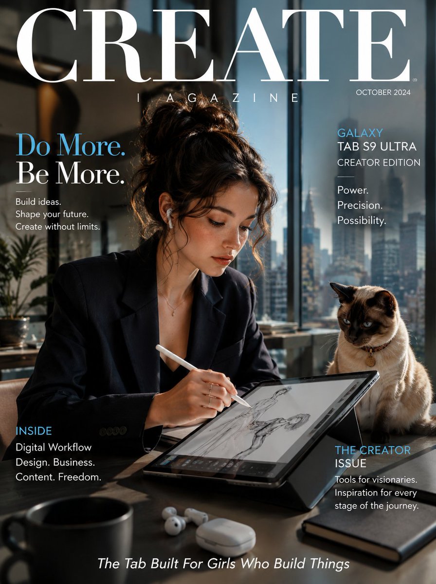Samsung Galaxy Tab Creative Magazine Cover