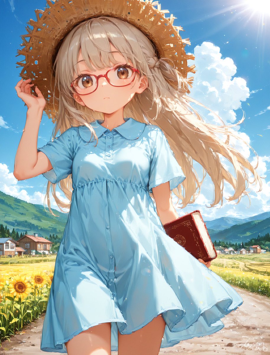 Sunny Countryside Anime Girl