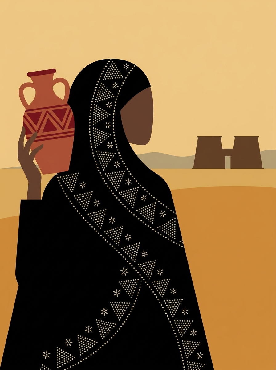 Sa'idi Egyptian Woman Vector Illustration 2
