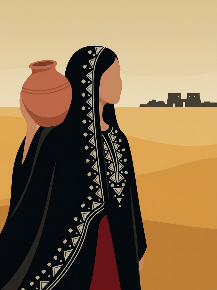 Sa'idi Egyptian Woman Vector Illustration 4