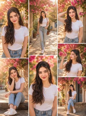Lifestyle Character Photo Collage AI image template preview