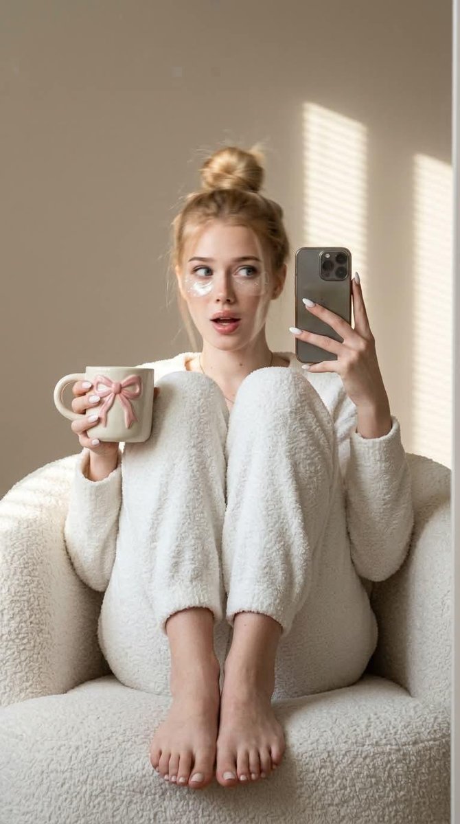 Morning Mirror Selfie Candid reference image 1