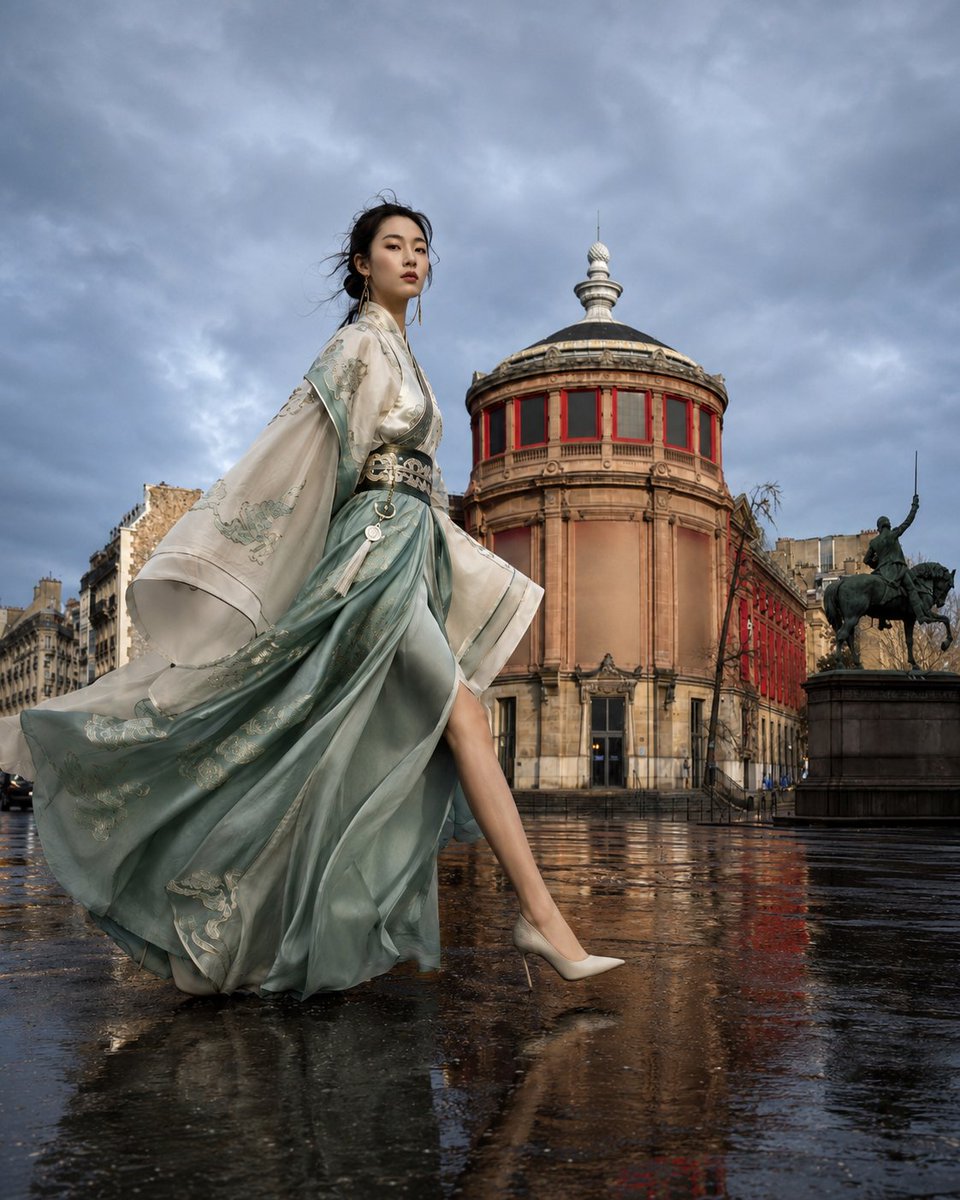 East Asian Haute Couture Qipao Model