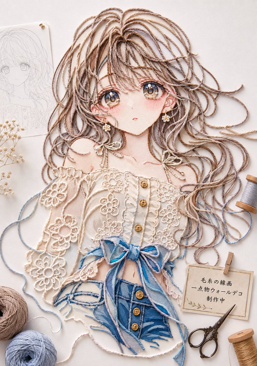E-commerce Main Image - Anime Yarn Wall Art Portrait - Image 2
