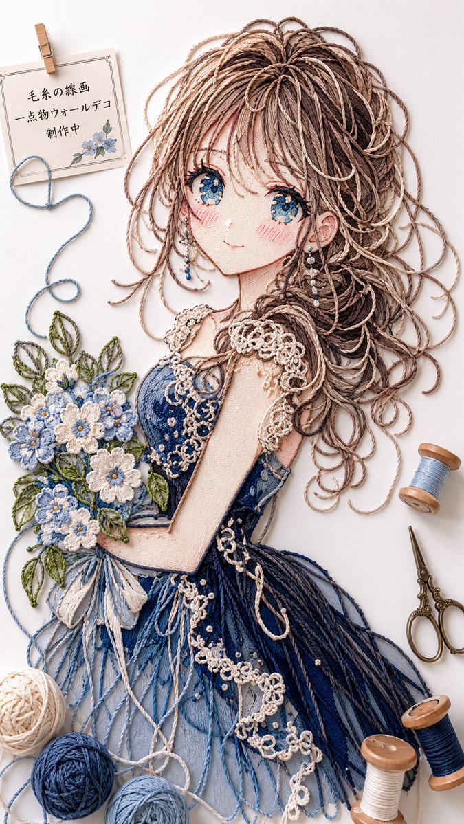 E-commerce Main Image - Anime Yarn Wall Art Portrait - Image 4