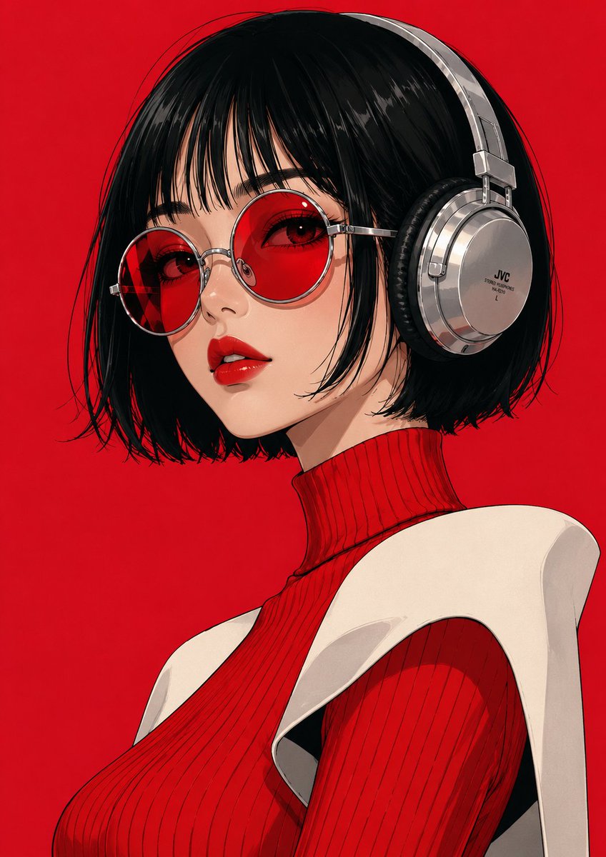 Retro Pop Art Anime Illustration