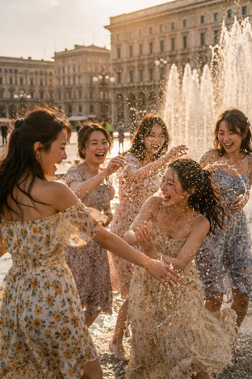 Candid Summer Group Portrait in Milan example 2