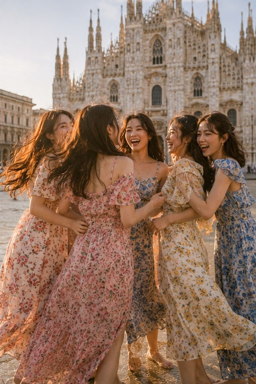 Candid Summer Group Portrait in Milan example 4