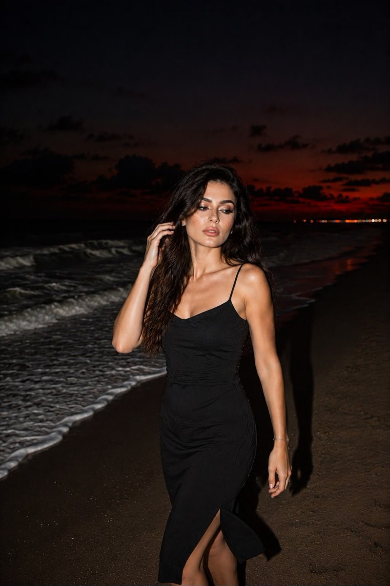 Cinematic Beach Walk with Flash