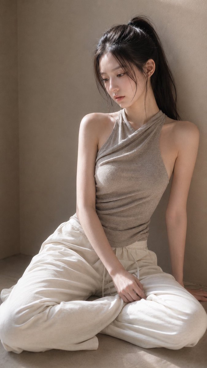 Minimalist Japanese Aesthetic Portrait