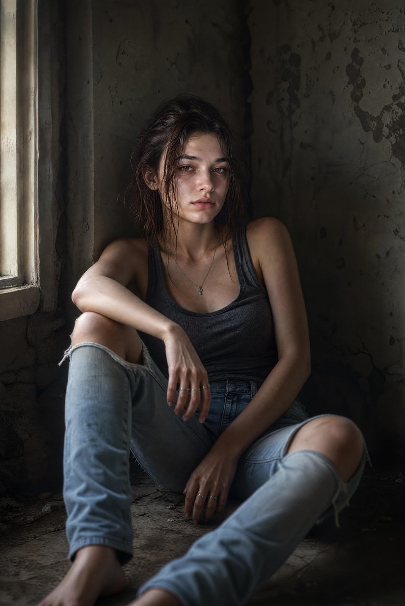 Cinematic Abandoned Room Portrait