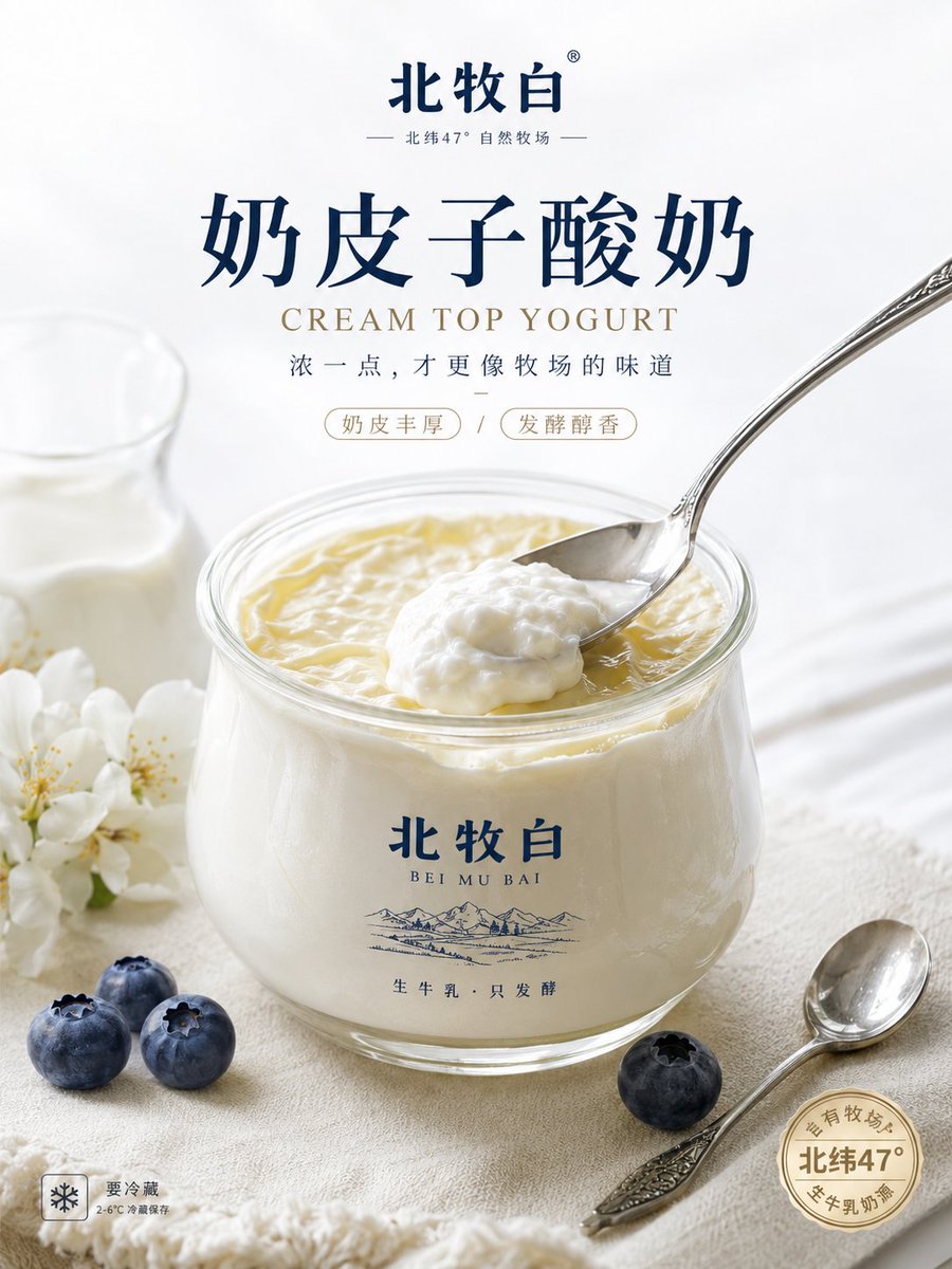 High-End Dairy Dessert Poster