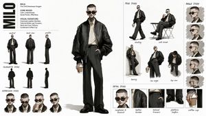 High Fashion Character Concept Sheet — Create a premium, {argument name="fashion style" default="modern high-fashion"} {argument name="subject" default="CHARACT